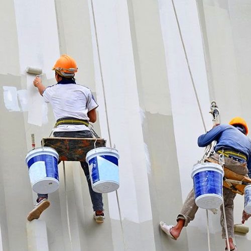 تجهيز واجهات المباني قبل الدهان